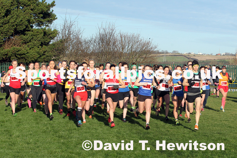 Senior womens 2020 Birtley Cross Country Relay, County Durham.  Photo: David T. Hewitson/Sports for All Pics